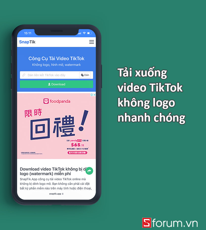 Sforum - Trang thông tin công nghệ mới nhất 2-12 SnapTik App - Công cụ hỗ trợ tải video TikTok không logo 