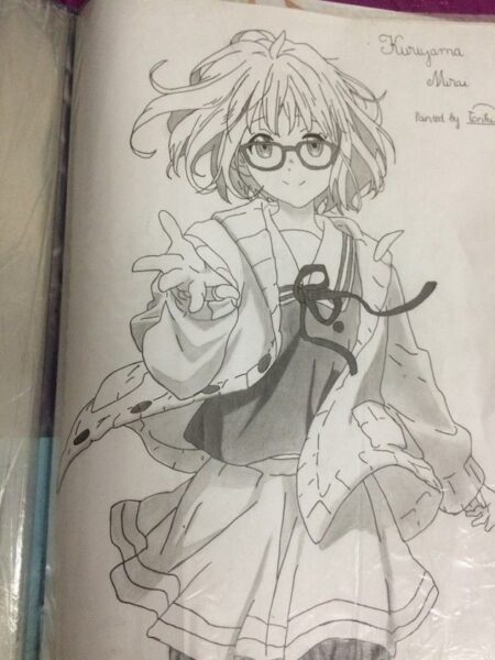 tranh vẽ anime girl xinh xắn bằng bút chì