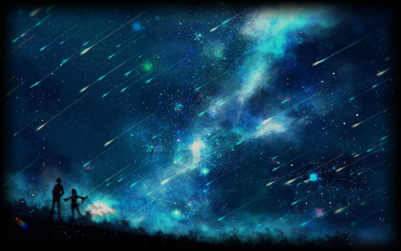 Hình nền anime bầu trời đêm đẹp