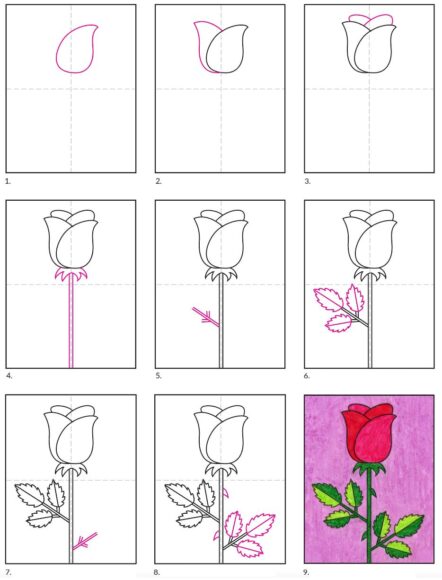 Hướng dẫn cách vẽ các loại hoa đơn giản cho bé  Quà cho bé  Quà tặng độc  đáo cho bé yêu