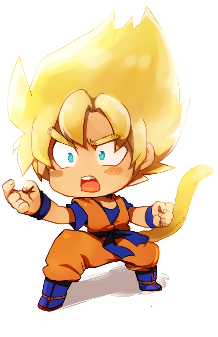 Ảnh đẹp Son Goku chibi tóc vàng