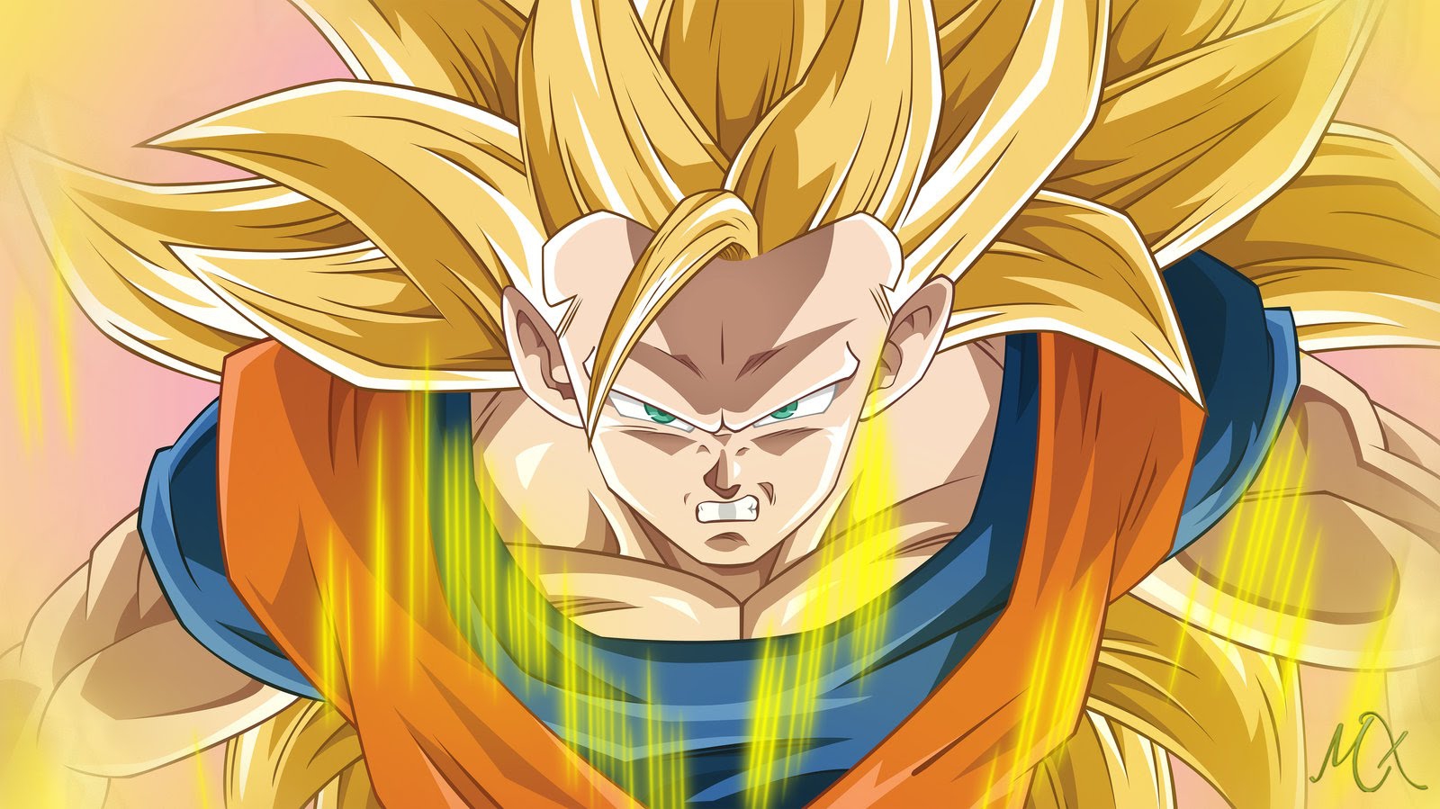 Ảnh Son Goku đang trong trạng thái tấn công cực đẹp