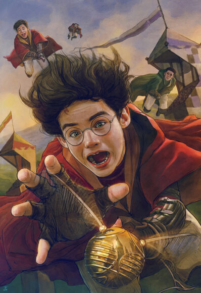 hình ảnh Harry potter chơi quidditch