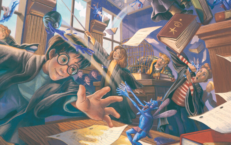 hình ảnh Harry potter bắt quỷ xanh nhí