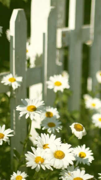 hoa cúc trắng bên bờ rào đẹp nhất