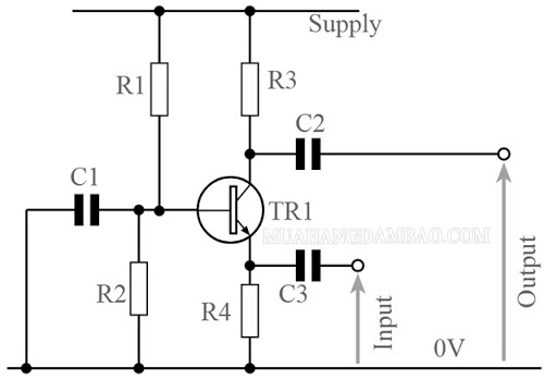 Cách mắc transistor kiểu B chung