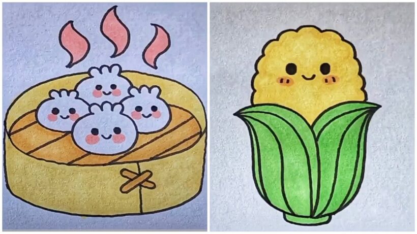Vẽ tranh hoạt hình những chiếc bánh dễ thương