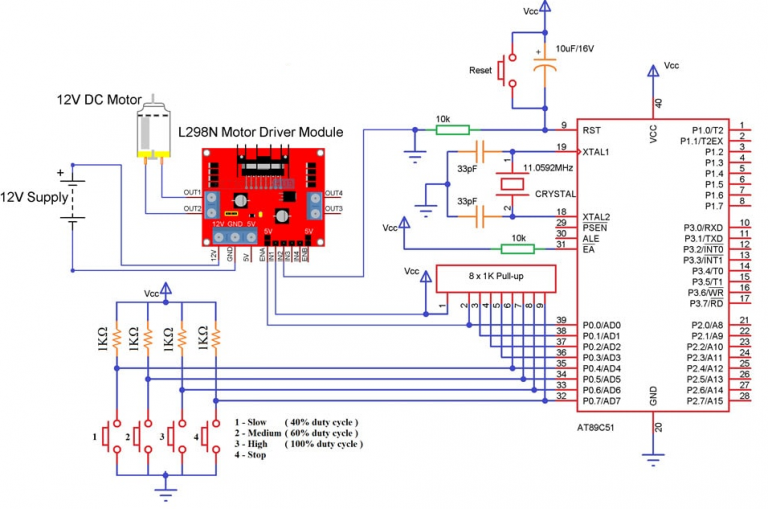 Điều khiển tốc độ động cơ DC bằng PWM sử dụng vi điều khiển 8051