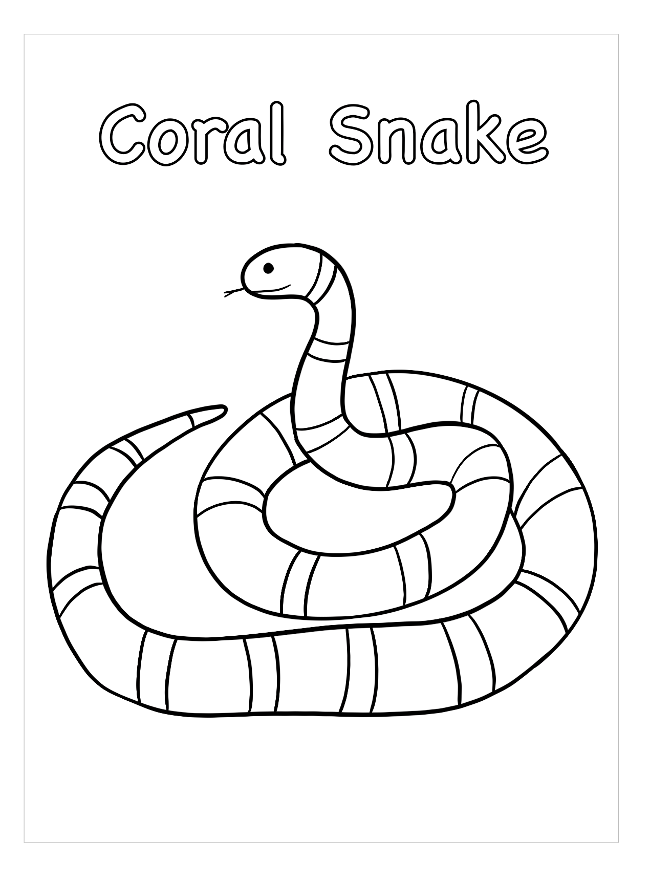 Hình tô màu con rắn