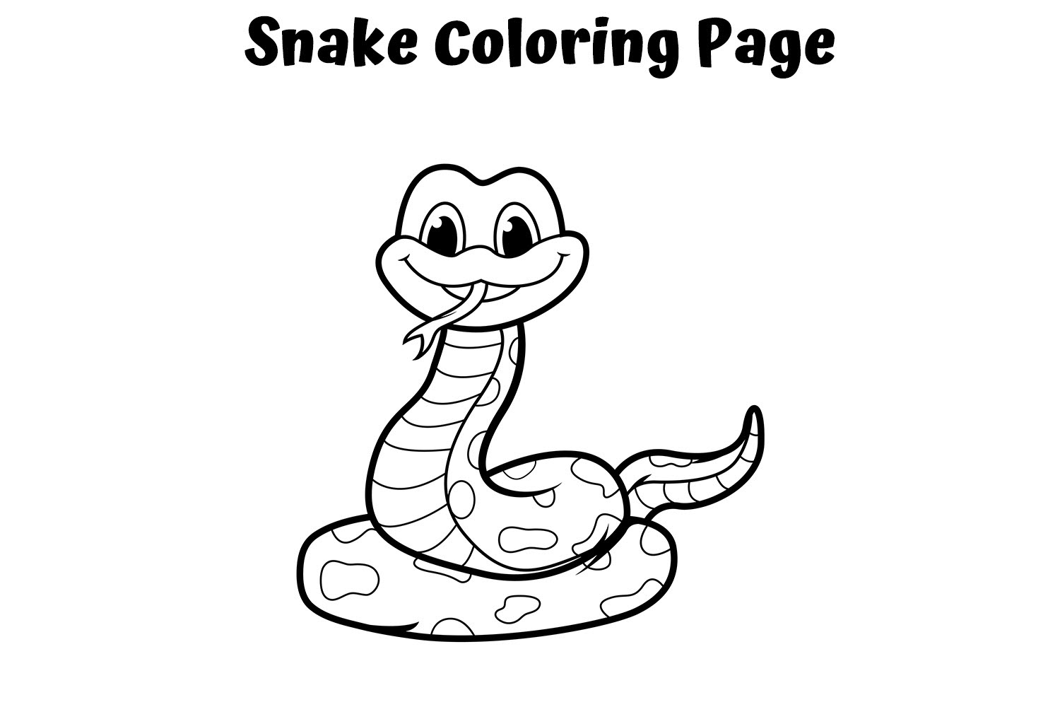 Tranh tô màu cho bé hình con rắn