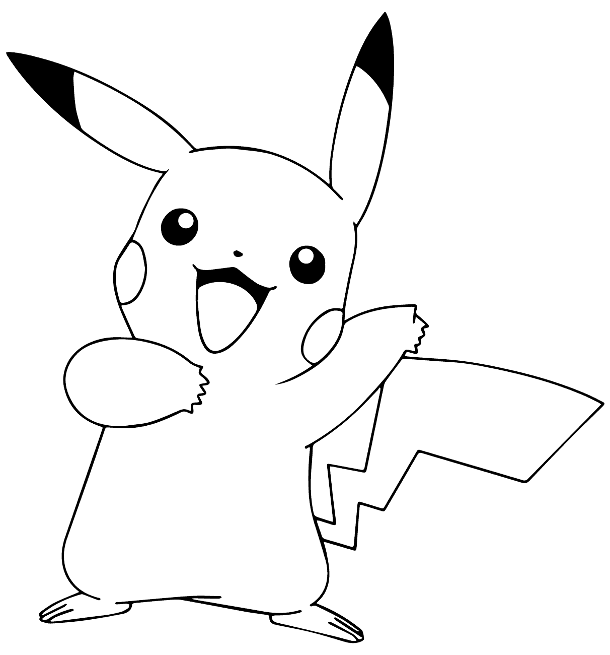 Mẫu tranh tô màu hình Pokemon đáng yêu nhất