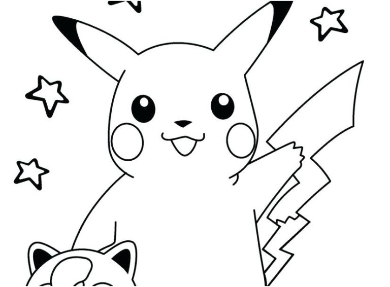Mẫu tranh tô màu Pokemon đáng yêu nhất cho bé