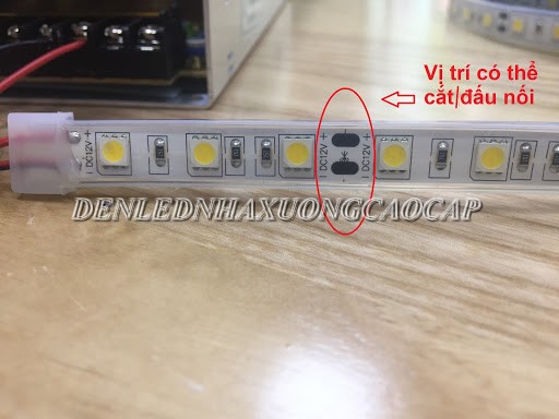 Vị trí đấu nối đèn led 12v