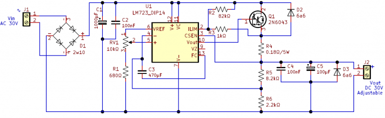 Mạch điều chỉnh điện áp 0-24V 10A