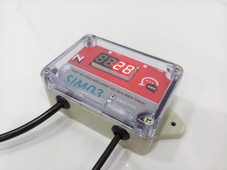 [SIM03-WTD] Thiết bị đo và cảnh báo nhiệt độ, cảnh báo mất điện qua điện thoại