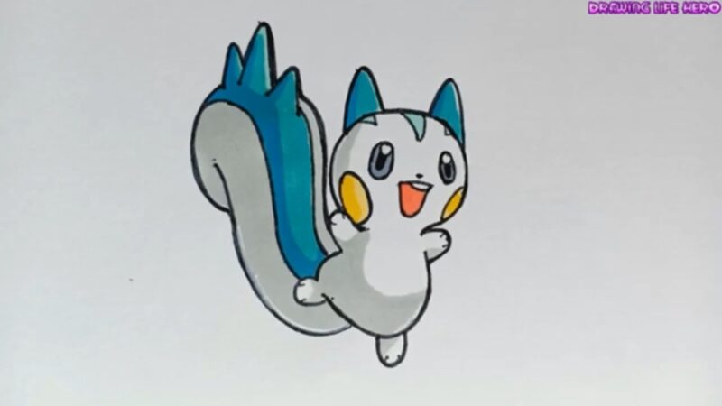 vẽ tranh Pokemon Pachirisu siêu cute đáng yêu