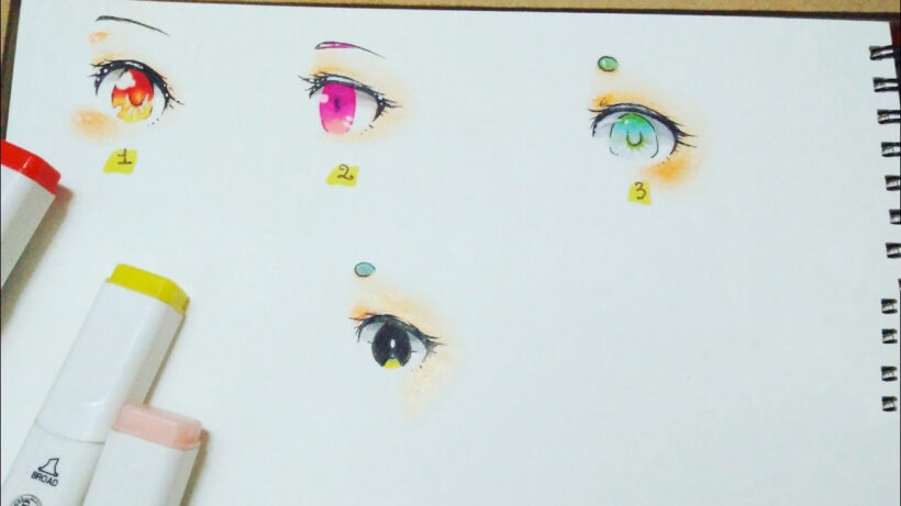 Cách vẽ mắt anime với nhiều màu sắc đẹp