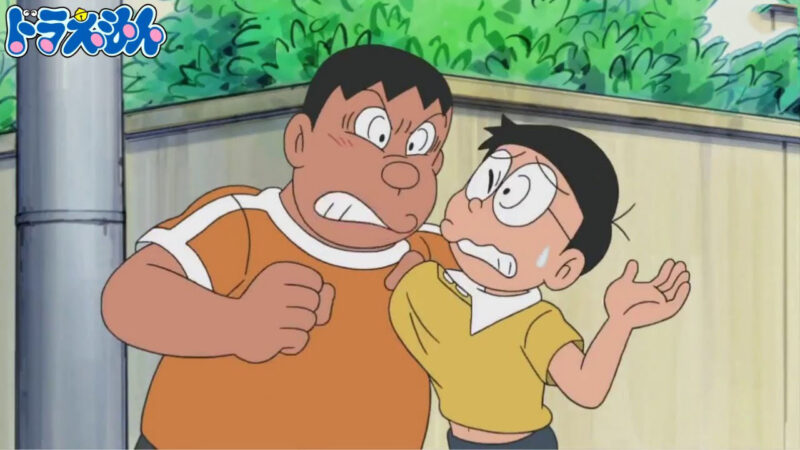 Hình ảnh Chaien bắt nạt Nobita trong phim