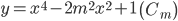 y = {x^4} - 2{m^2}{x^2} + 1,,left( {{C_m}} right)