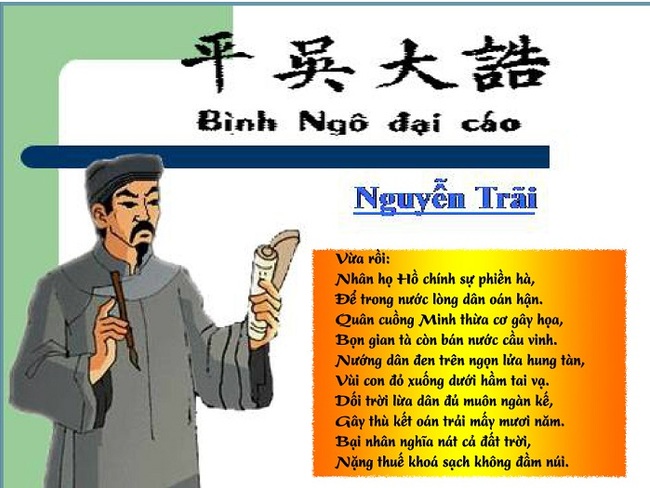 Phân tích Bình Ngô đại cáo của Nguyễn Trãi