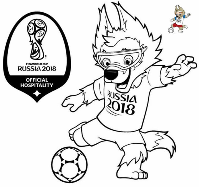 Tô màu linh vật World Cup 2021 tổ chức ở Nga