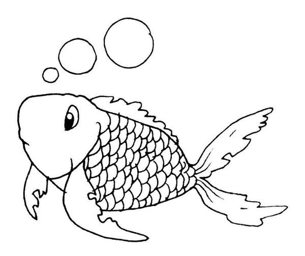Tranh tô màu đơn giản cho bé 3 tuổi: Tranh tô màu con cá