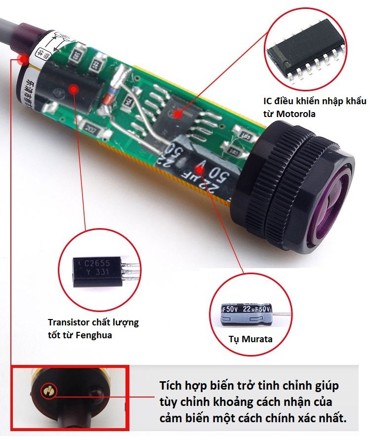 Cảm biến vật cản hồng ngoại E3F-DS30C4 Adjustable IR Infrared Proximity Sensor