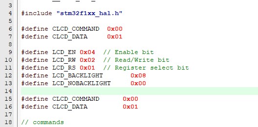 pcf8574A i2c write code define