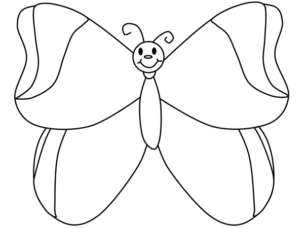 Tranh tô màu cho bé 3 tuổi: Tranh tô màu con bướm