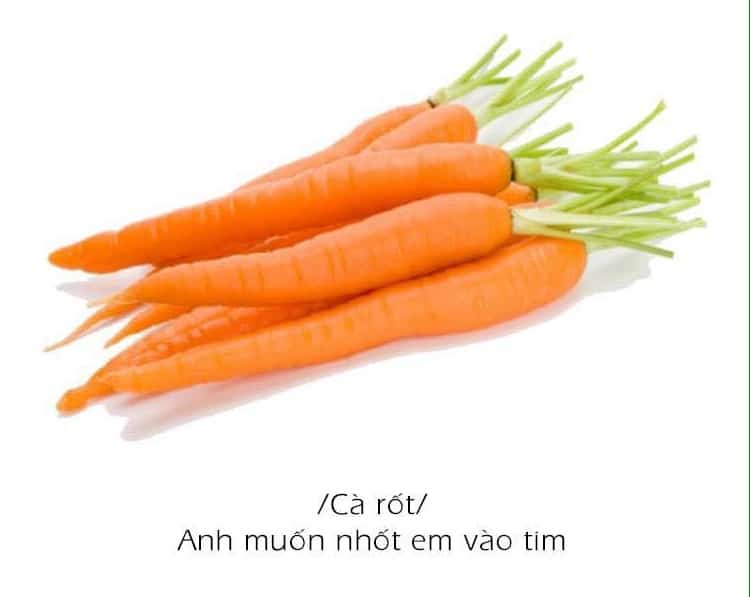 Thả thính bằng củ cà rốt 